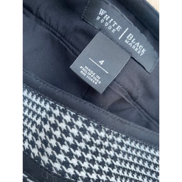 WHITE HOUSE BLACK MARKET whbm houndstooth striped pencil straight skirt - Picture 7 of 7
